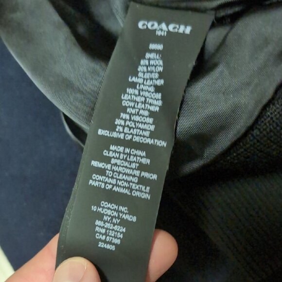 Coach Classic Navy and White Bomber Jacket - Picture 11 of 11